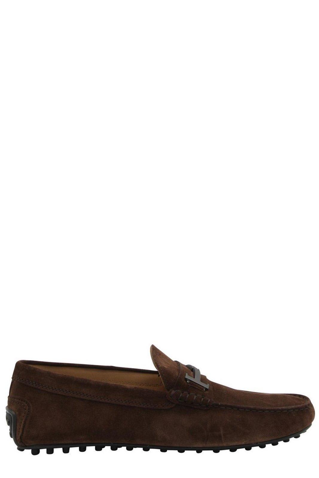 Shop Tod's Gommino Logo Plaque Loafers In Multicolor