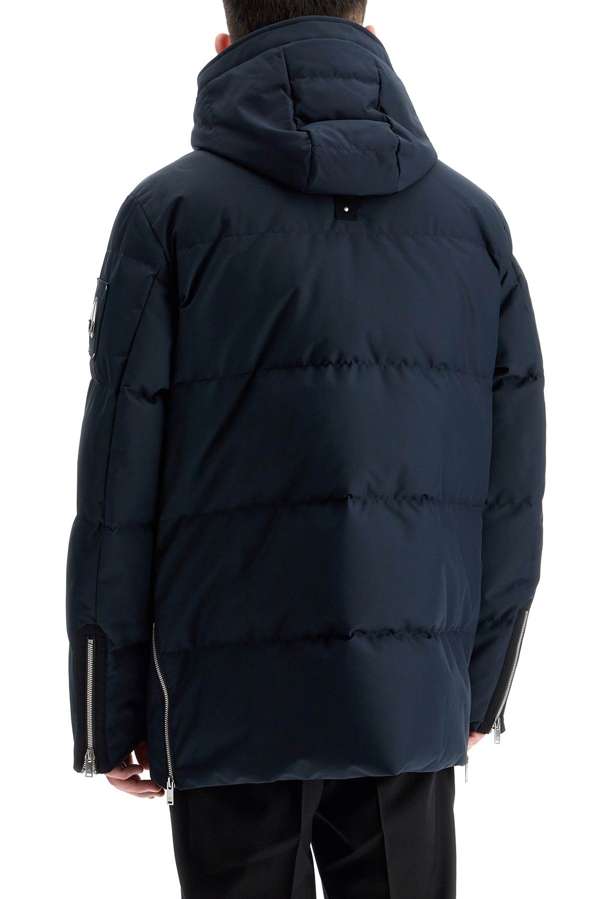 Shop Moose Knuckles Cloud 3q Hooded Down In Navy (blue)