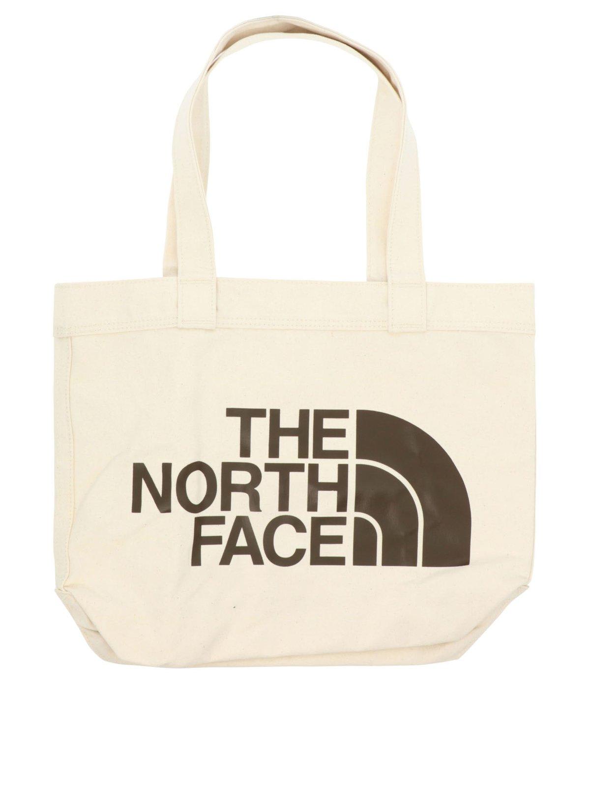 The North Face Logo Printed Large Tote Bag In Yellow Cream