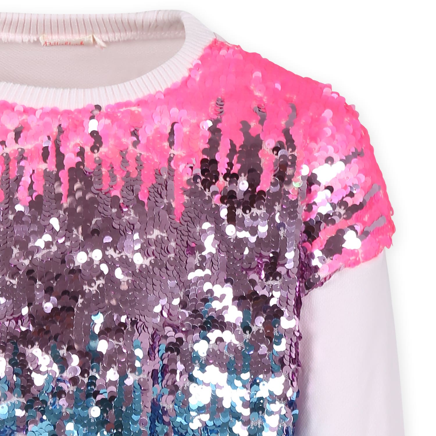 Shop Billieblush Pink Sweatshirt For Girl With Sequins