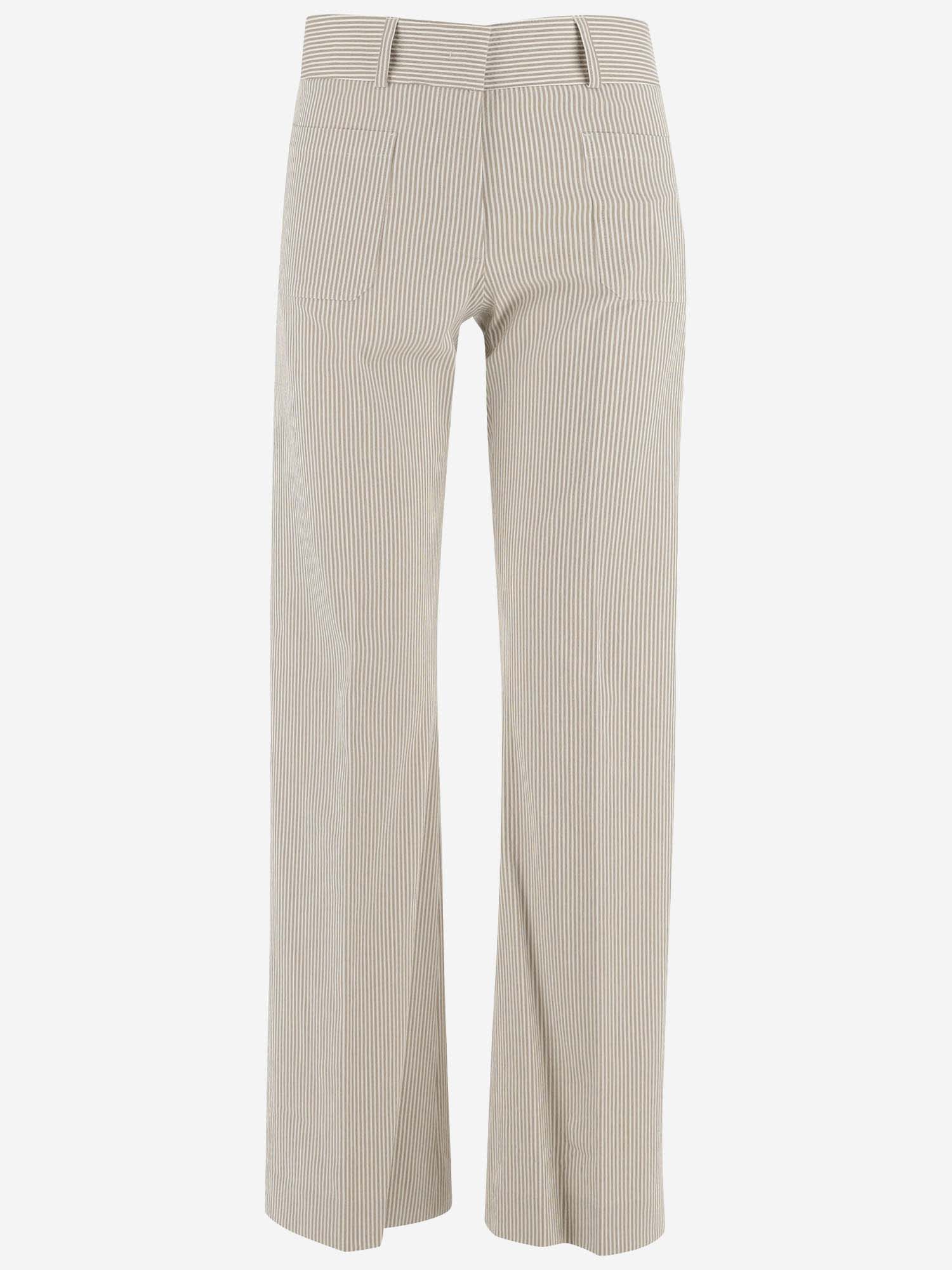Ql2 Stretch Cotton Wide Leg Pants In Sand