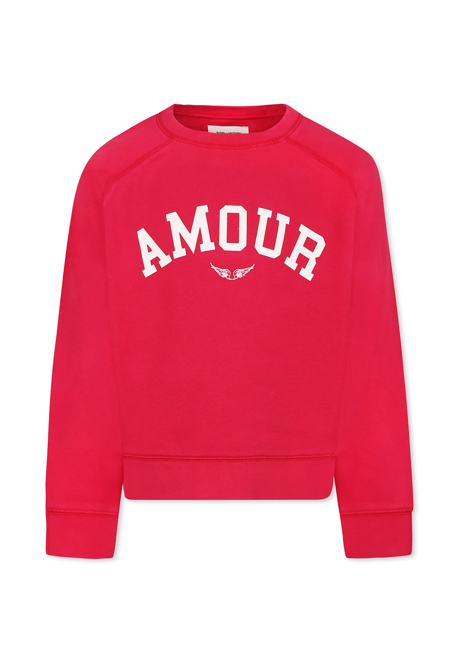Zadig & Voltaire Fuchsia Sweatshirt For Girl With Writing In Fuchsia
