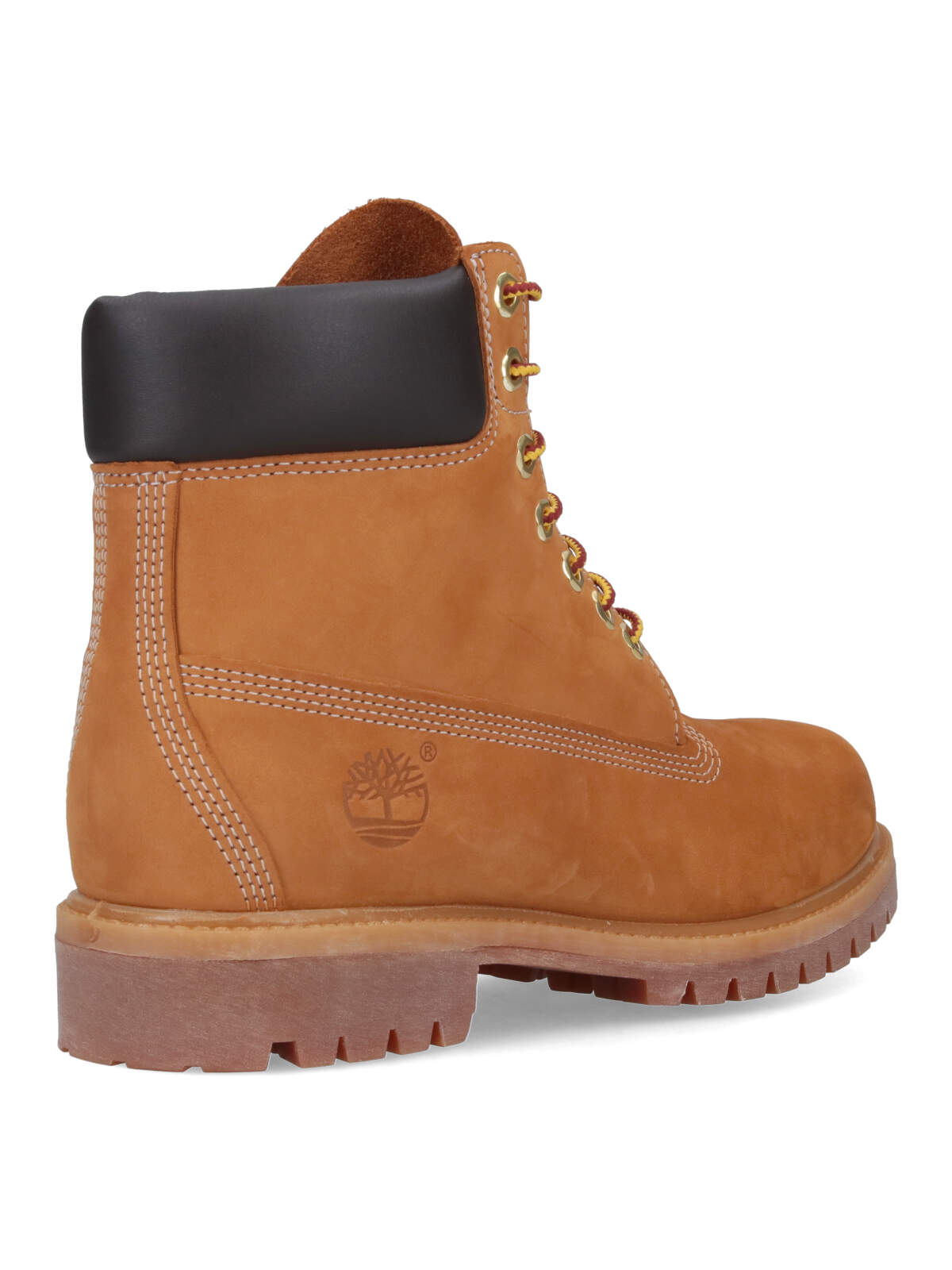 Timberland Rugged Tan Leather Boots With Padded Collar In Sand