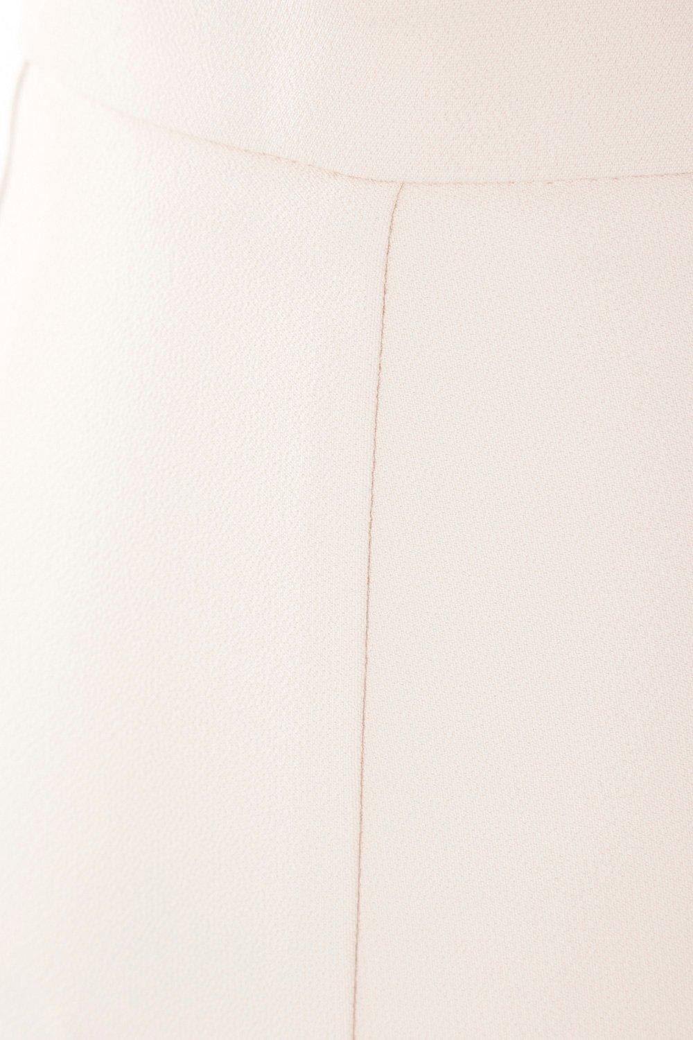 Elisabetta Franchi Butter Flared Trouser With Logo In Cream