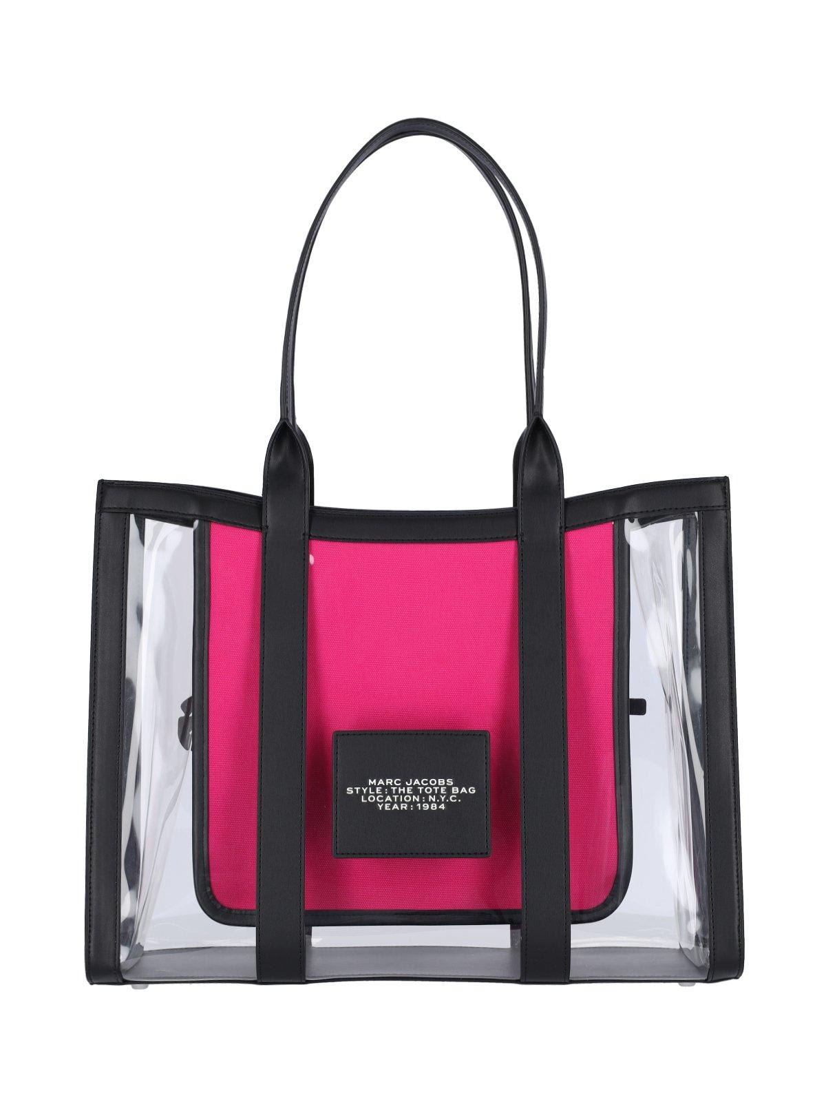 Shop Marc Jacobs Logo Patch Tote Bag In Black