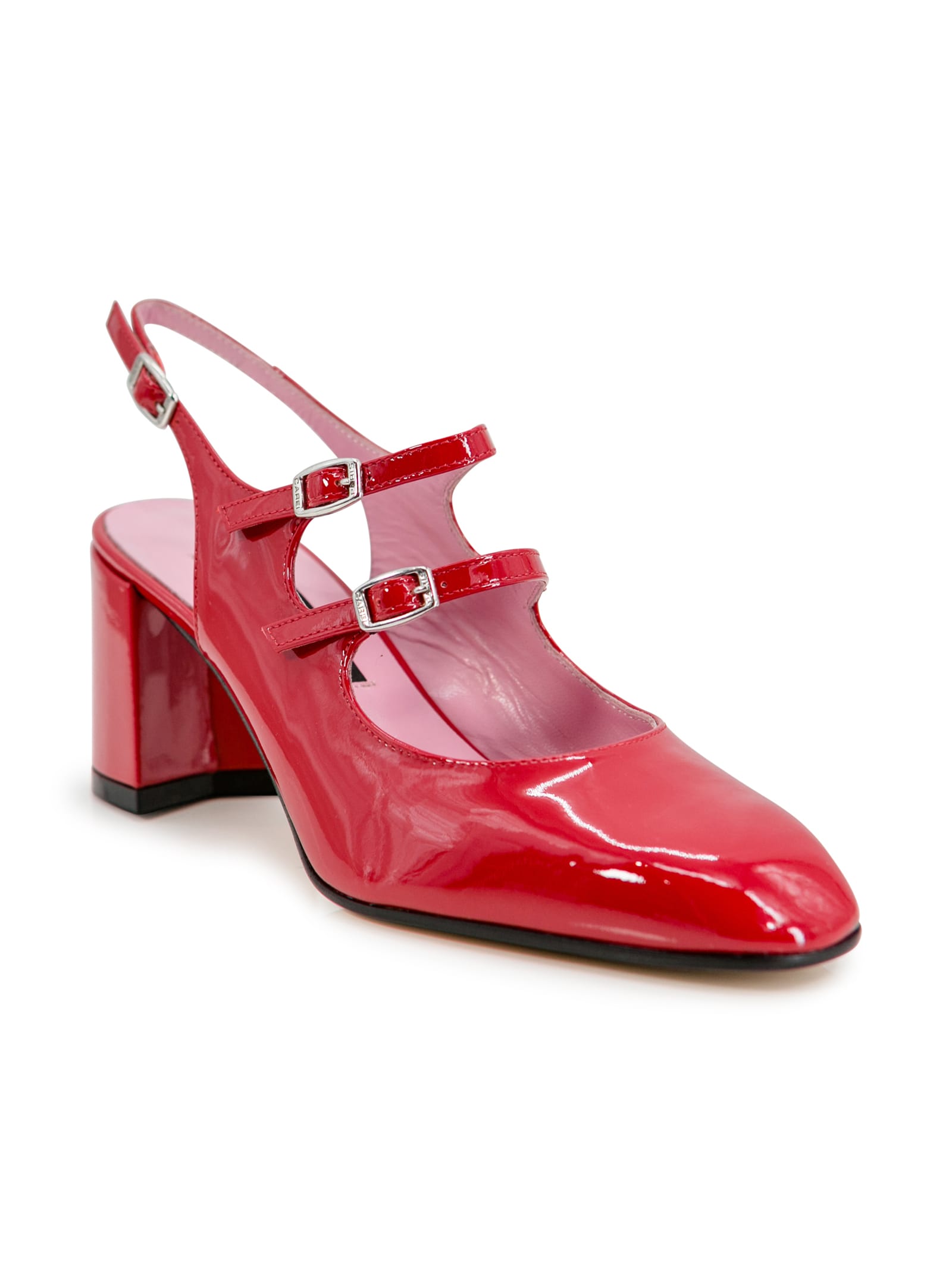 Carel 70mm Patent Leather Pumps In Rosso