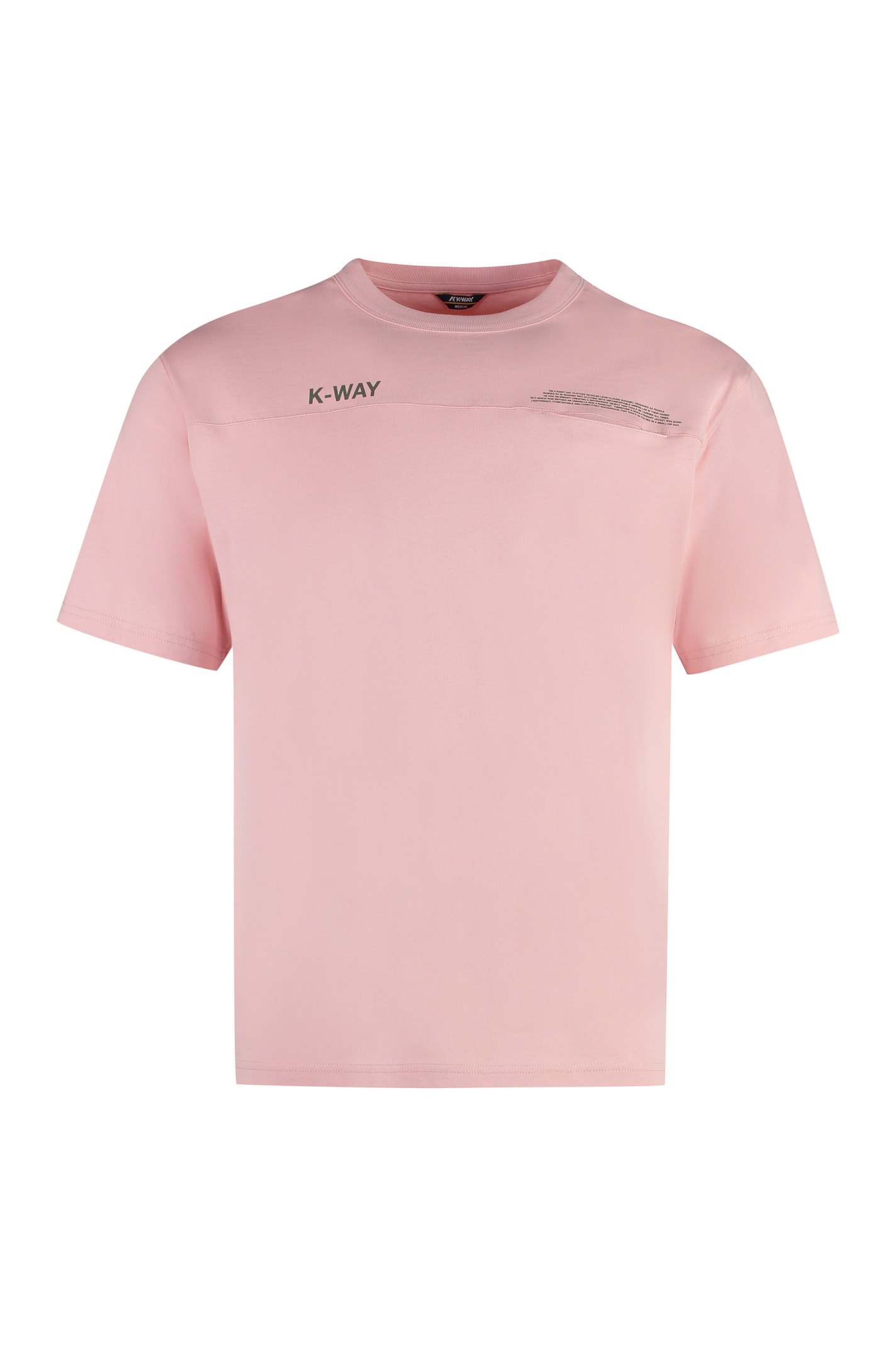K-way Fantome Cotton T-shirt In Pink
