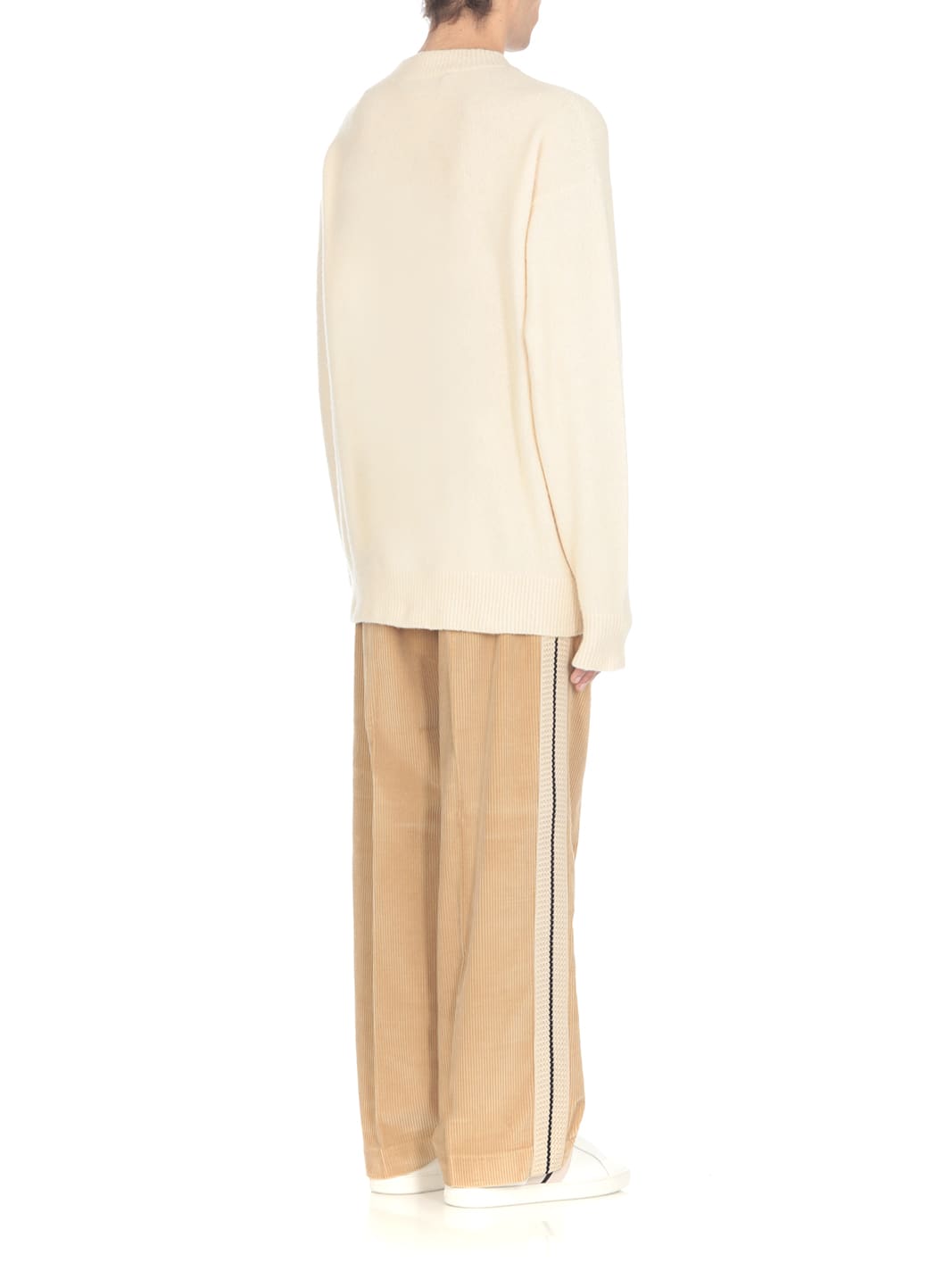 Palm Angels Pantalone Velluto Look In Beige