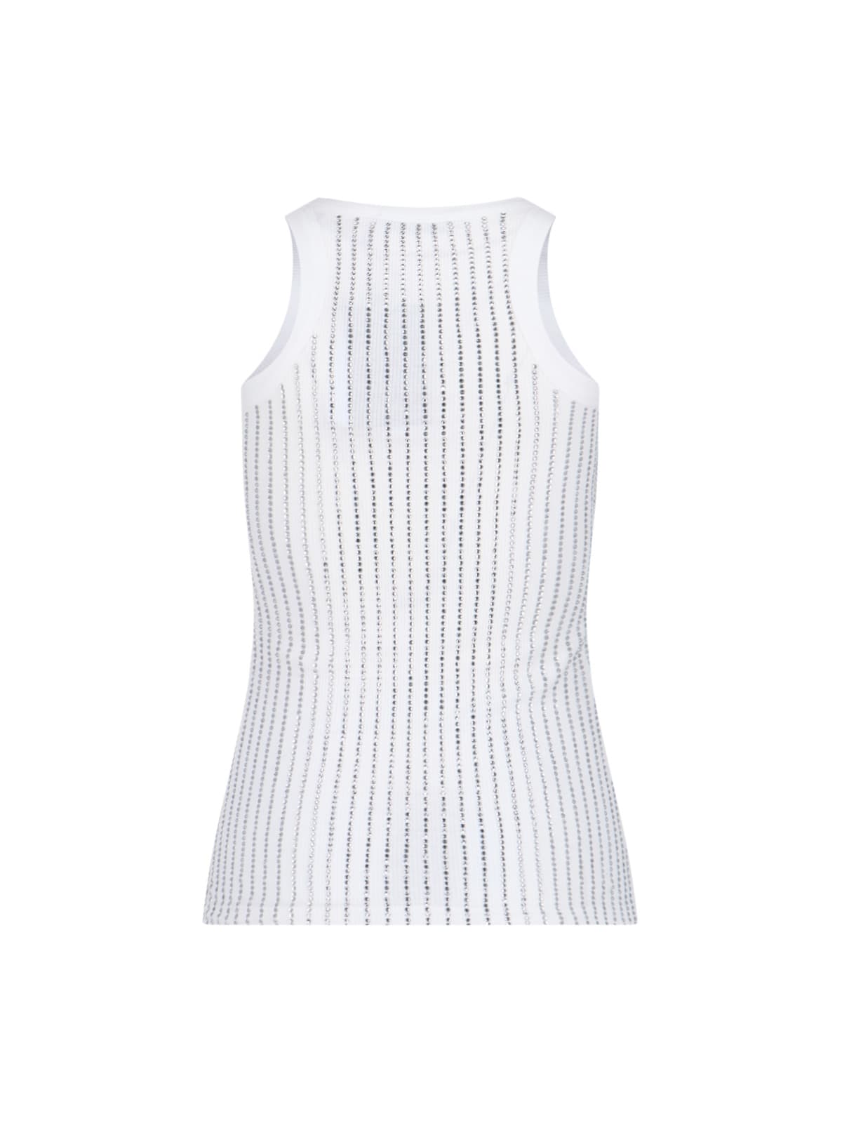 Shop Attico Top With Crystals In White