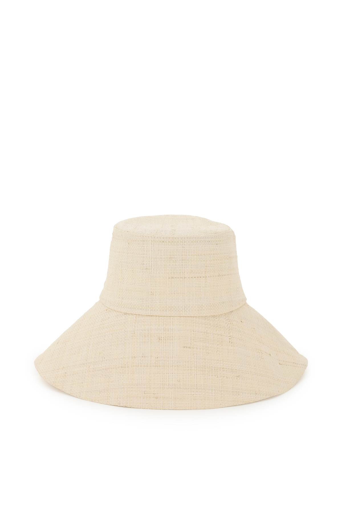Shop Ruslan Baginskiy Straw Wide Brim Bucket Hat In Natural Straw (beige)