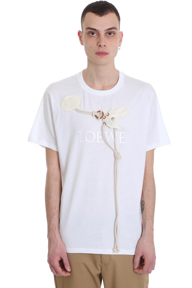 LOEWE T-SHIRT IN WHITE COTTON,11291085