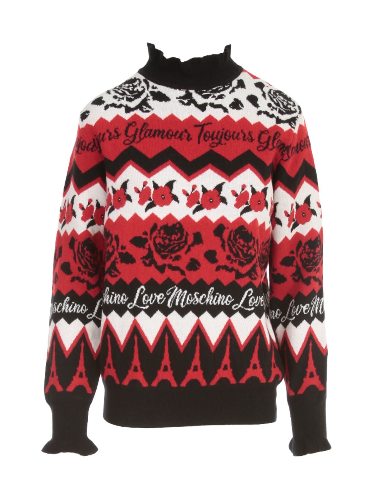 Love Moschino Fantasy Flowers High Neck Sweater