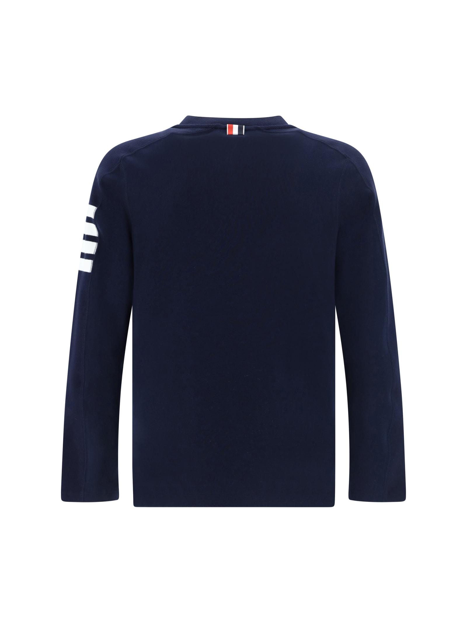 Shop Thom Browne Long Sleeve Jersey In Navy