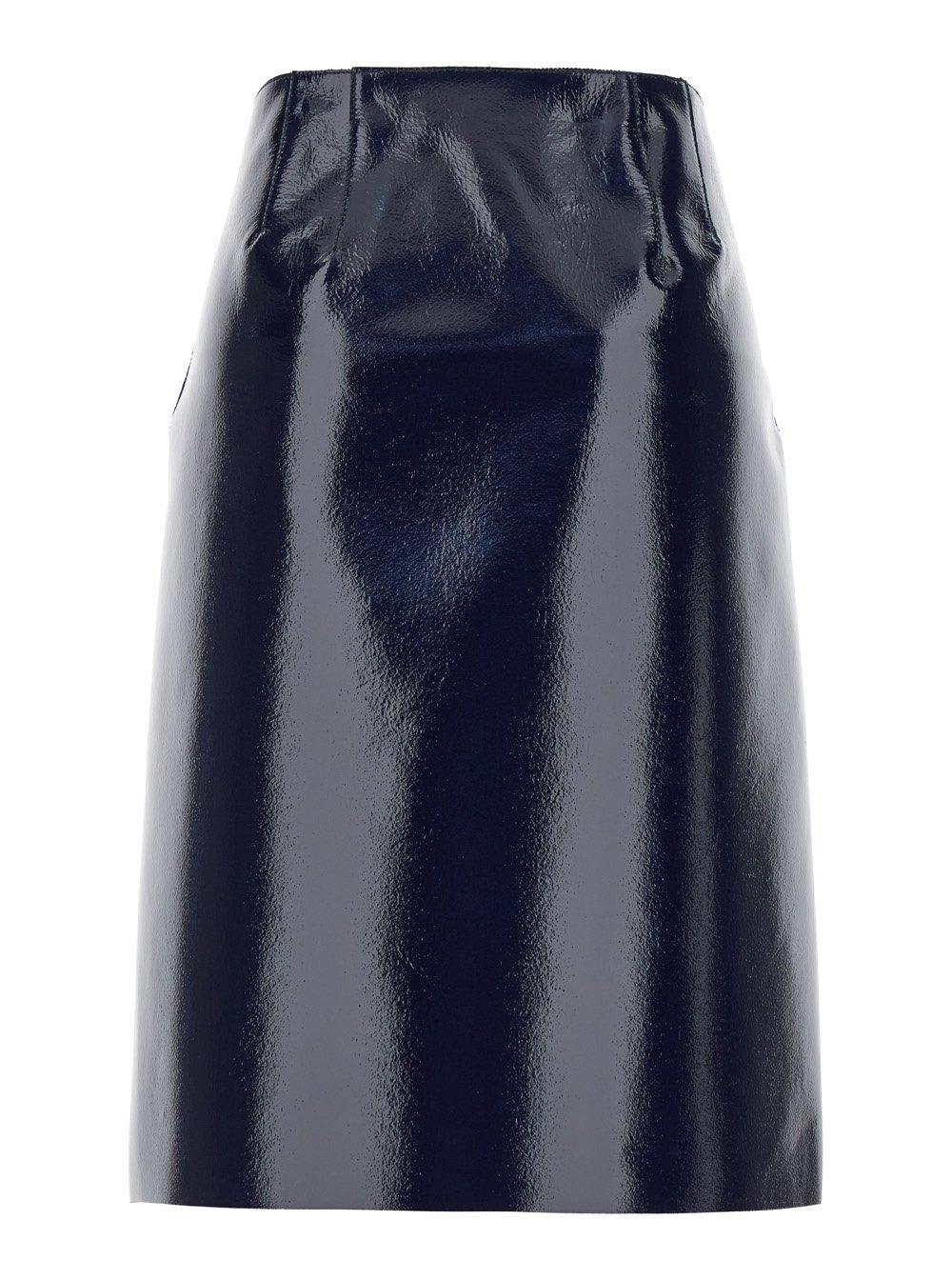 Shop Philosophy Di Lorenzo Serafini Asymmetric Hem Wrapped Midi Skirt In Blue