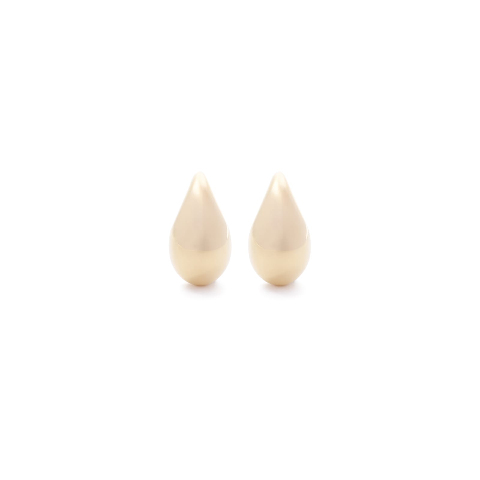 Shop Bottega Veneta Big Drop Earrings In Yellow Gold