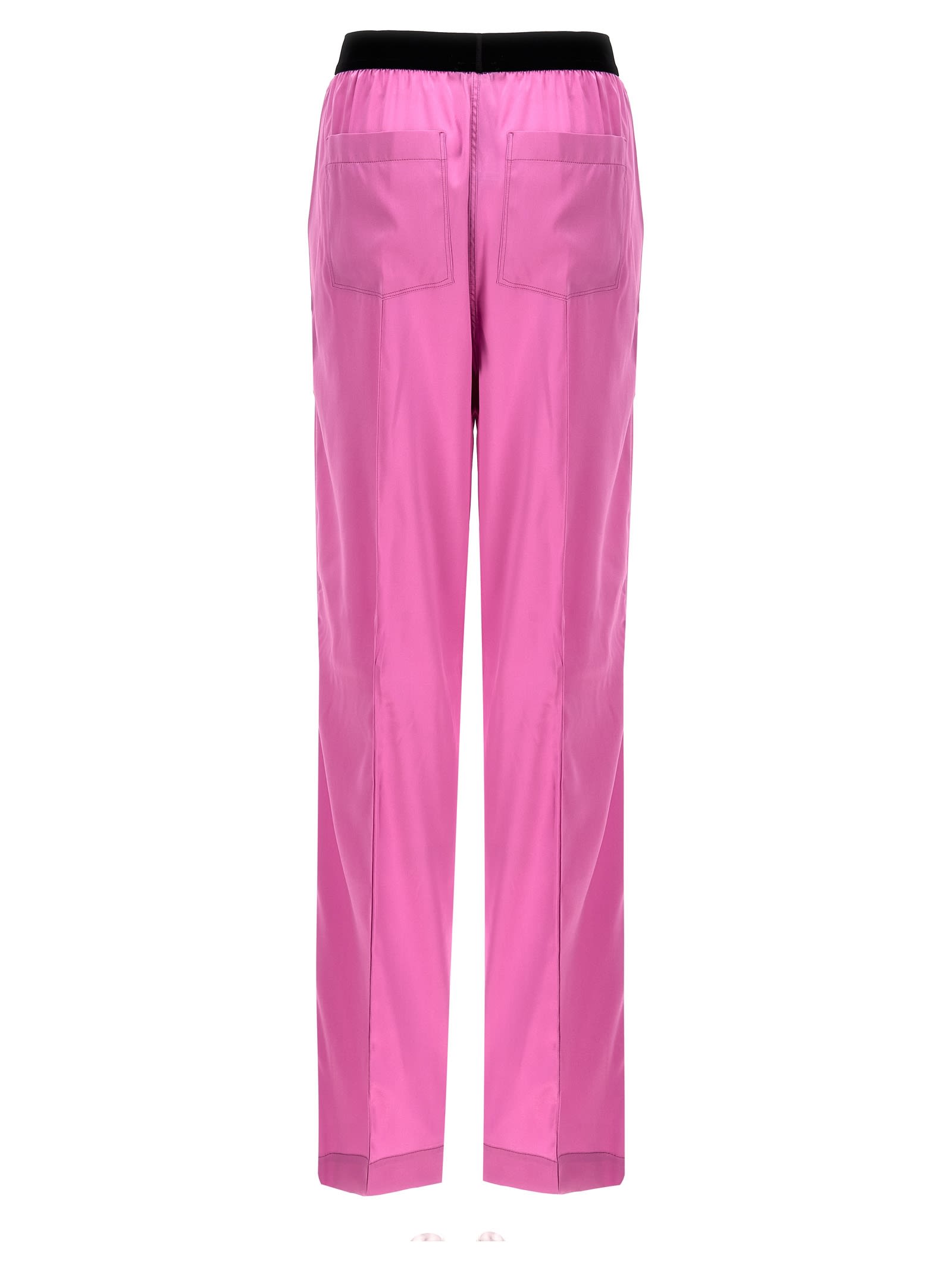 Shop Tom Ford Logo Elastic Pants In Purple