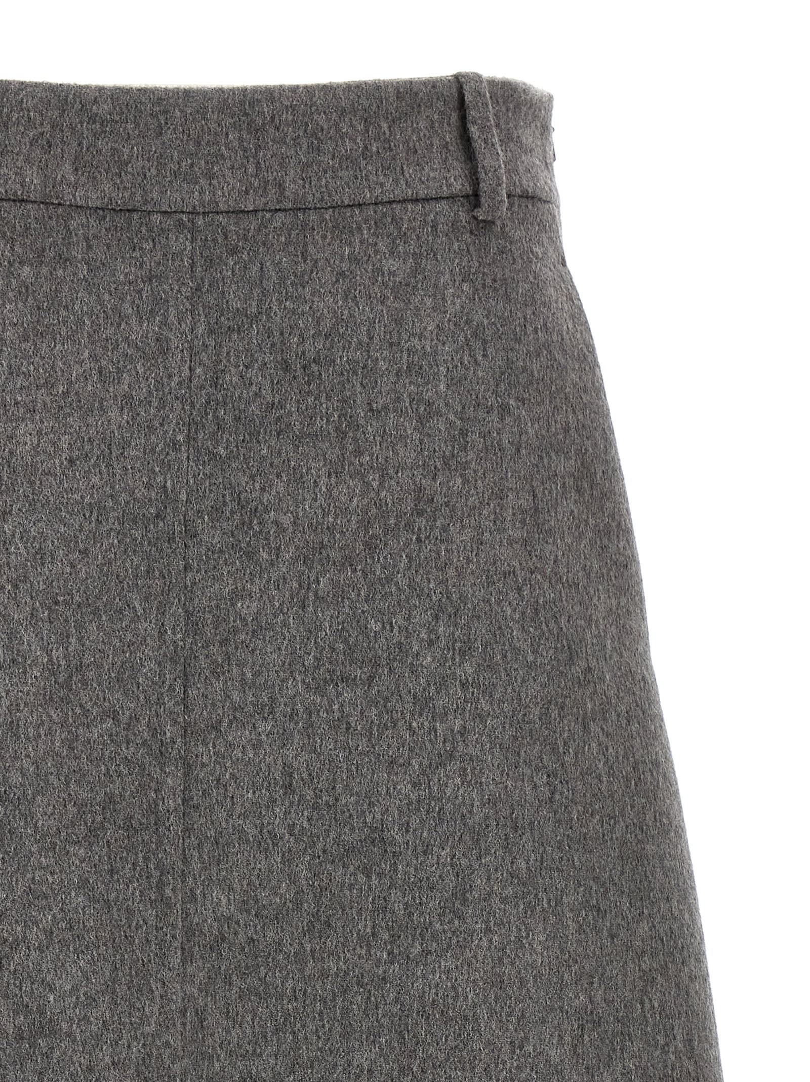 Shop Brunello Cucinelli Flared Skirt In Gray