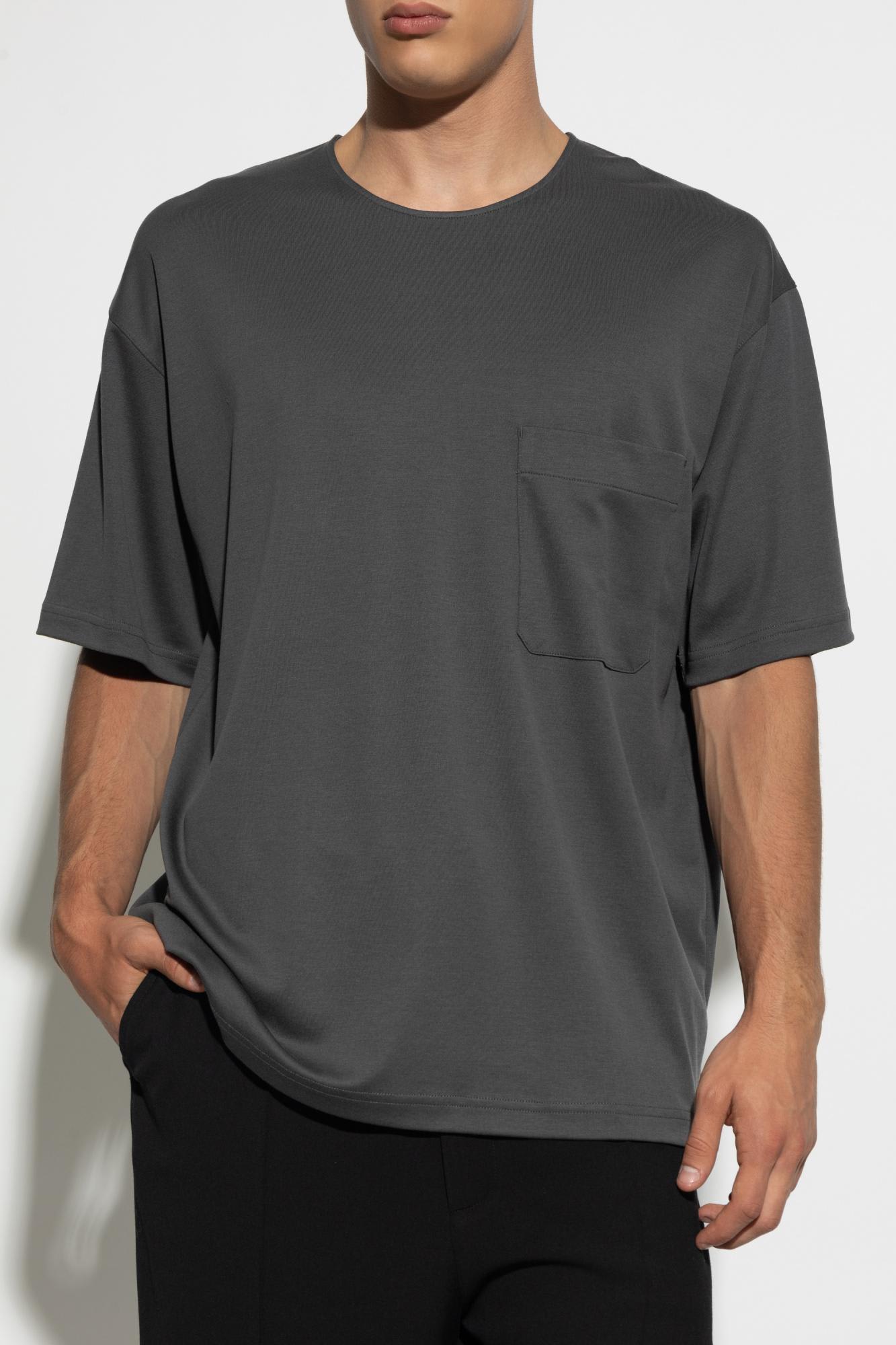 Lemaire T-shirt With Pocket In Gray
