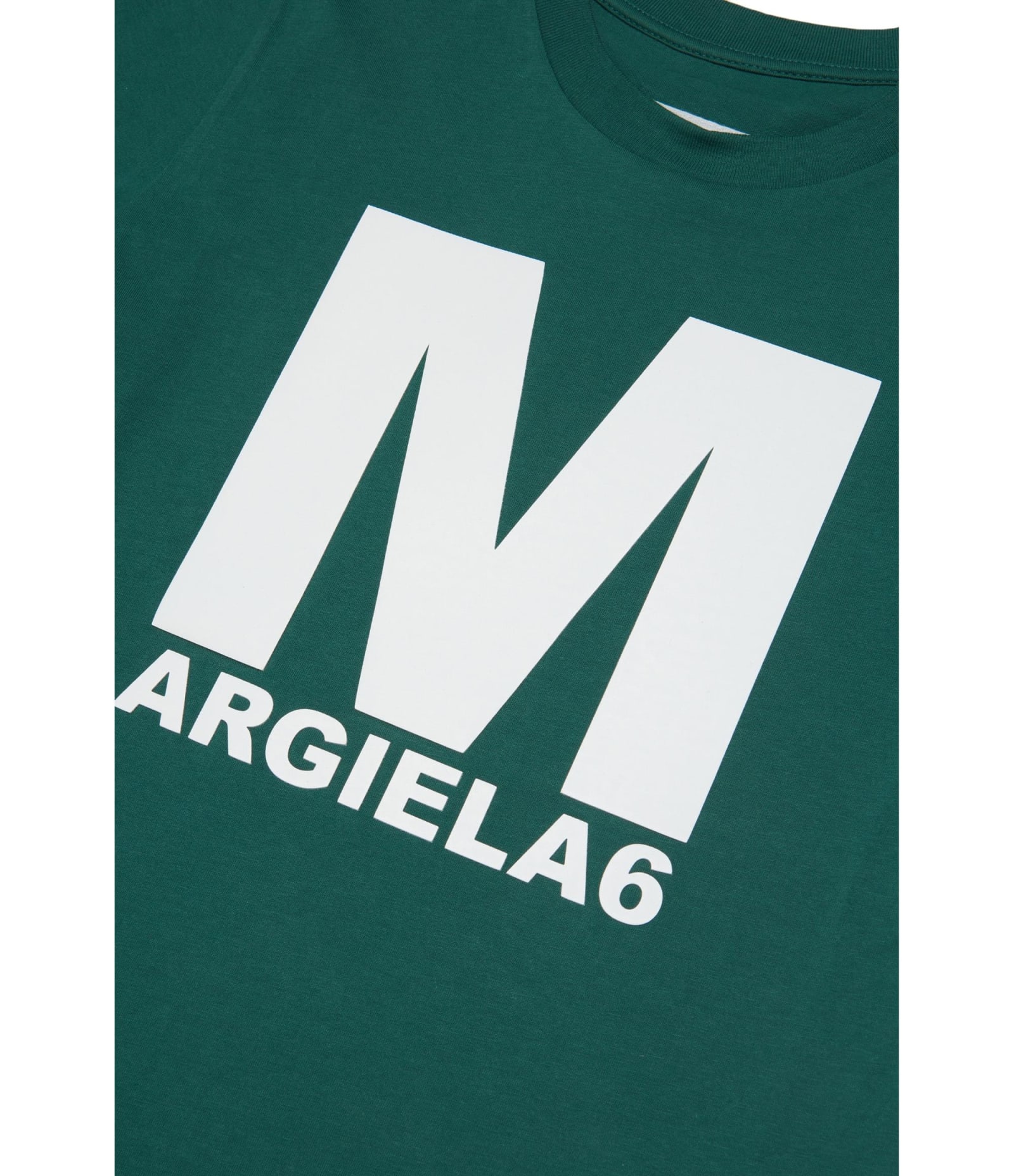 Shop Mm6 Maison Margiela Printed T-shirt In Green