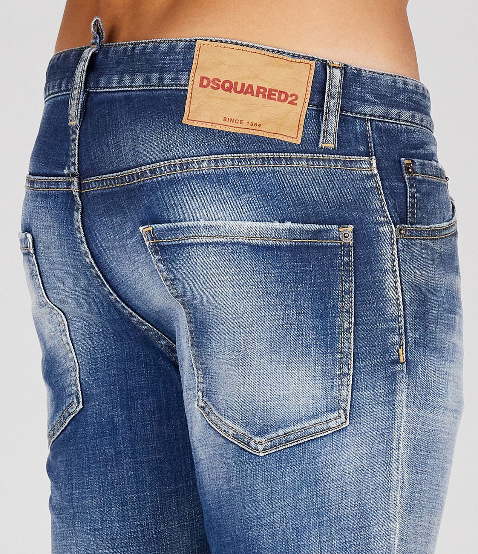 Shop Dsquared2 5 Pockets In Navy Blue