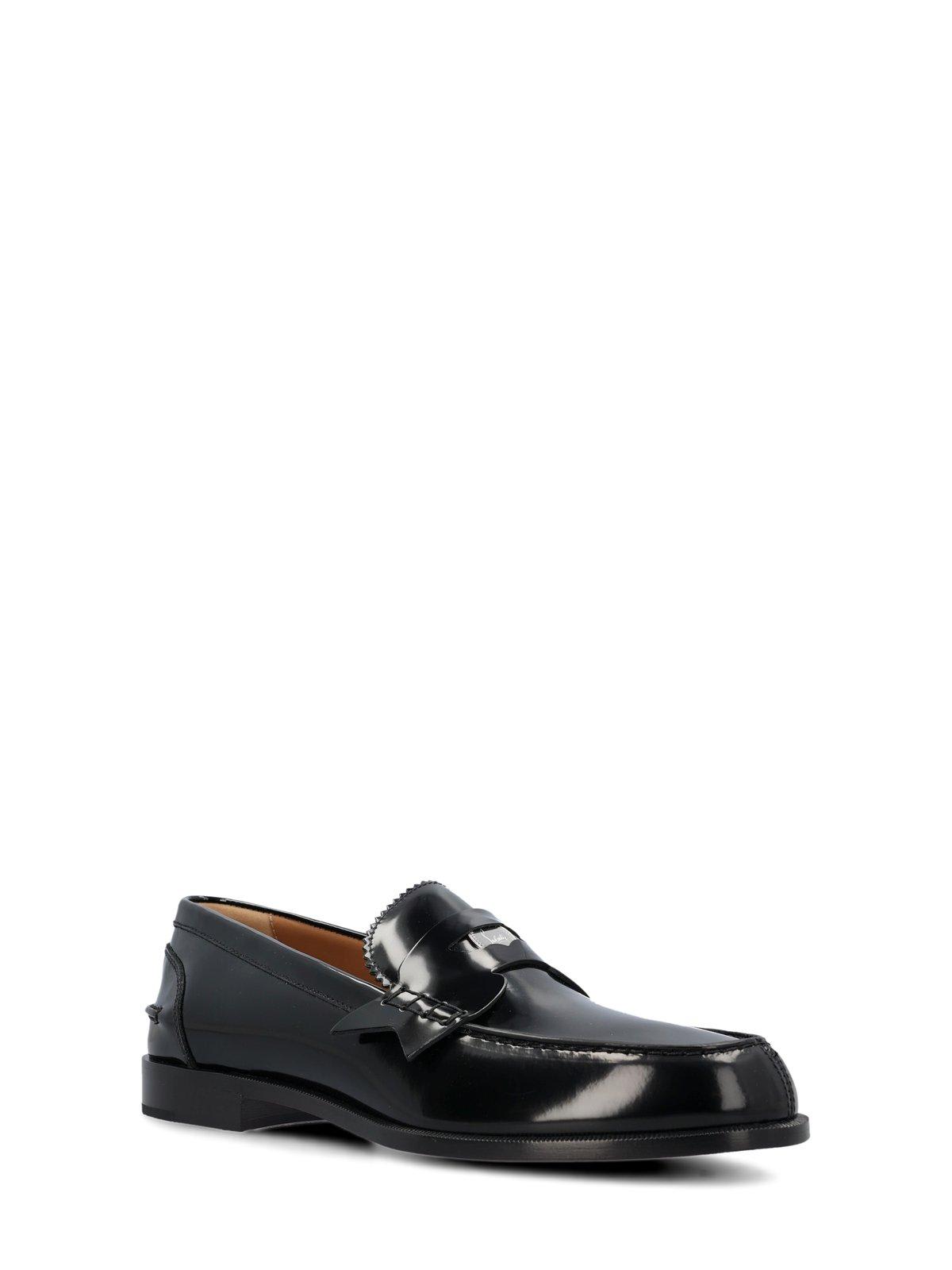 Shop Christian Louboutin Timeless Penny Loafers In Black