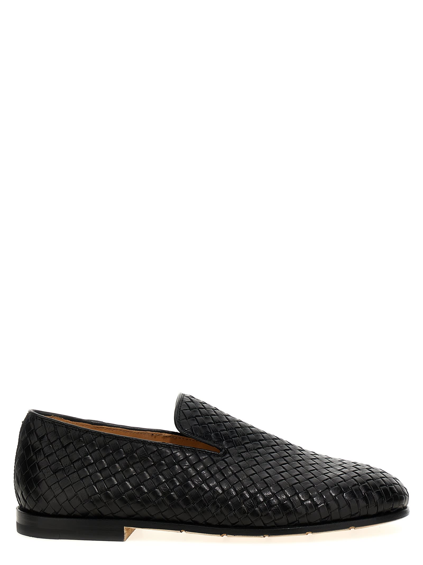 PREMIATA BRAIDED LEATHER LOAFERS
