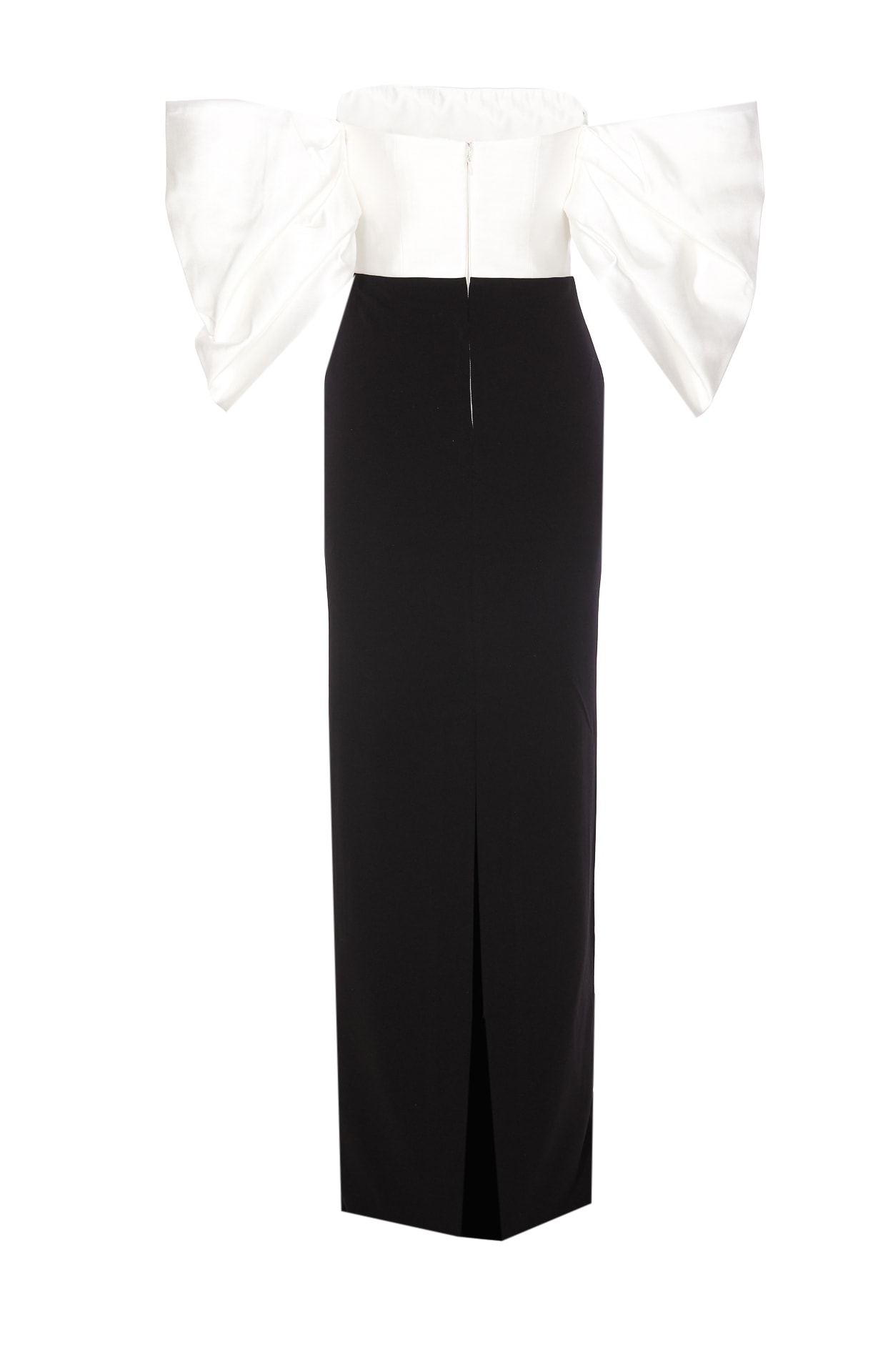 Solace London Filippa Off-shoulder Gown In Neutrals/black