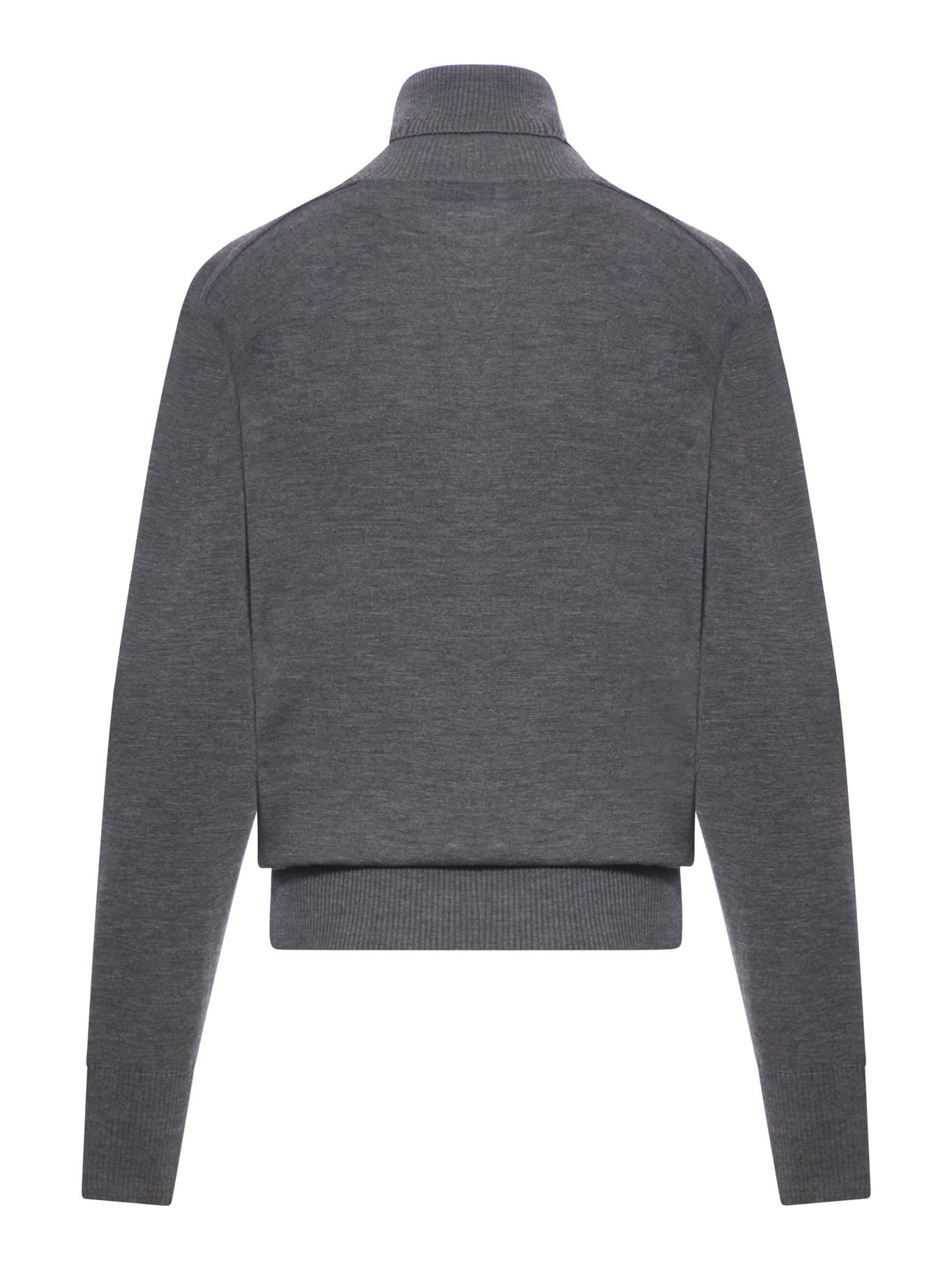 Shop Burberry Wool Pullover In Mid Grey