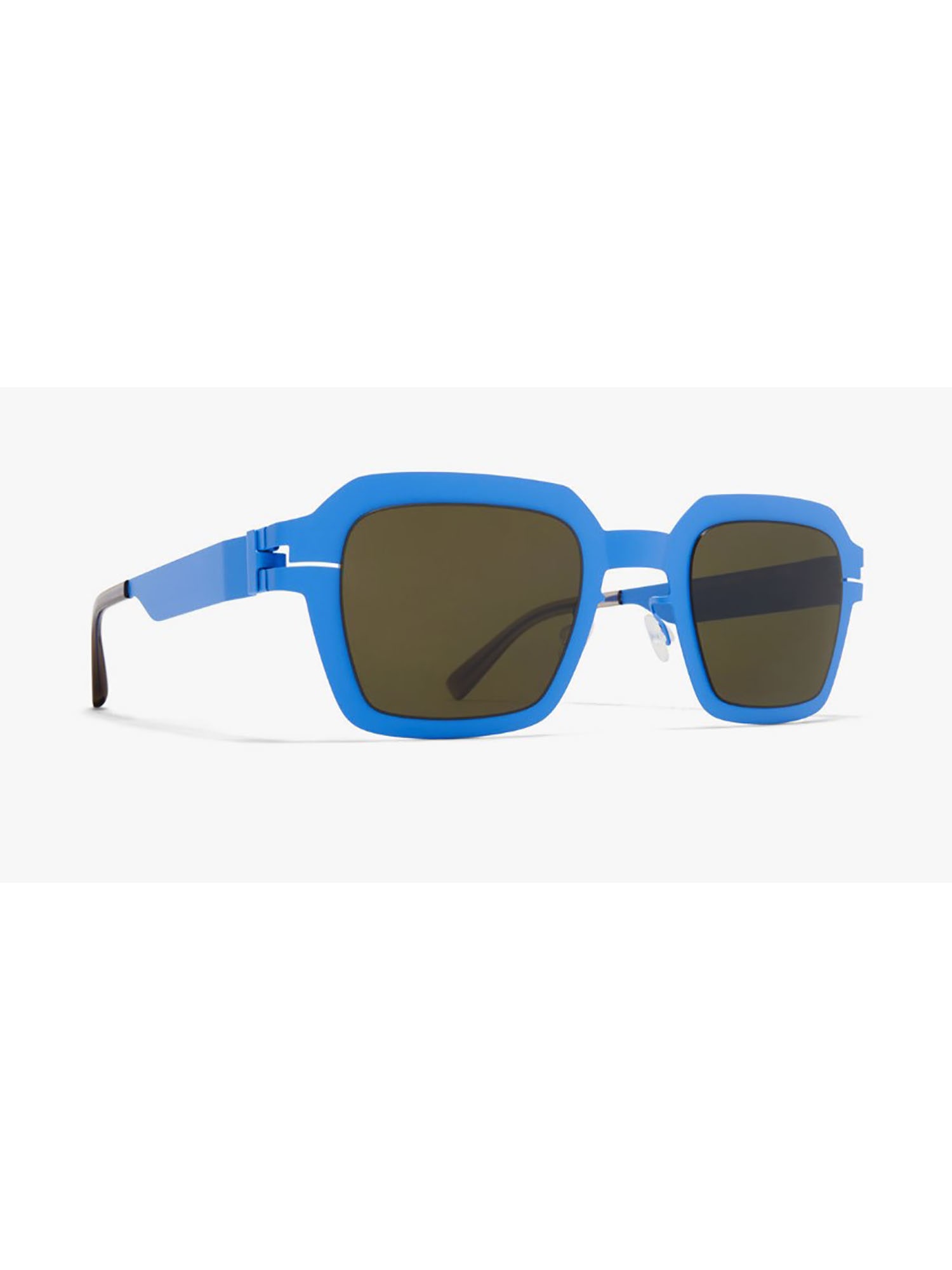 Shop Mykita Mott Sunglasses In Light Blue Raw Green