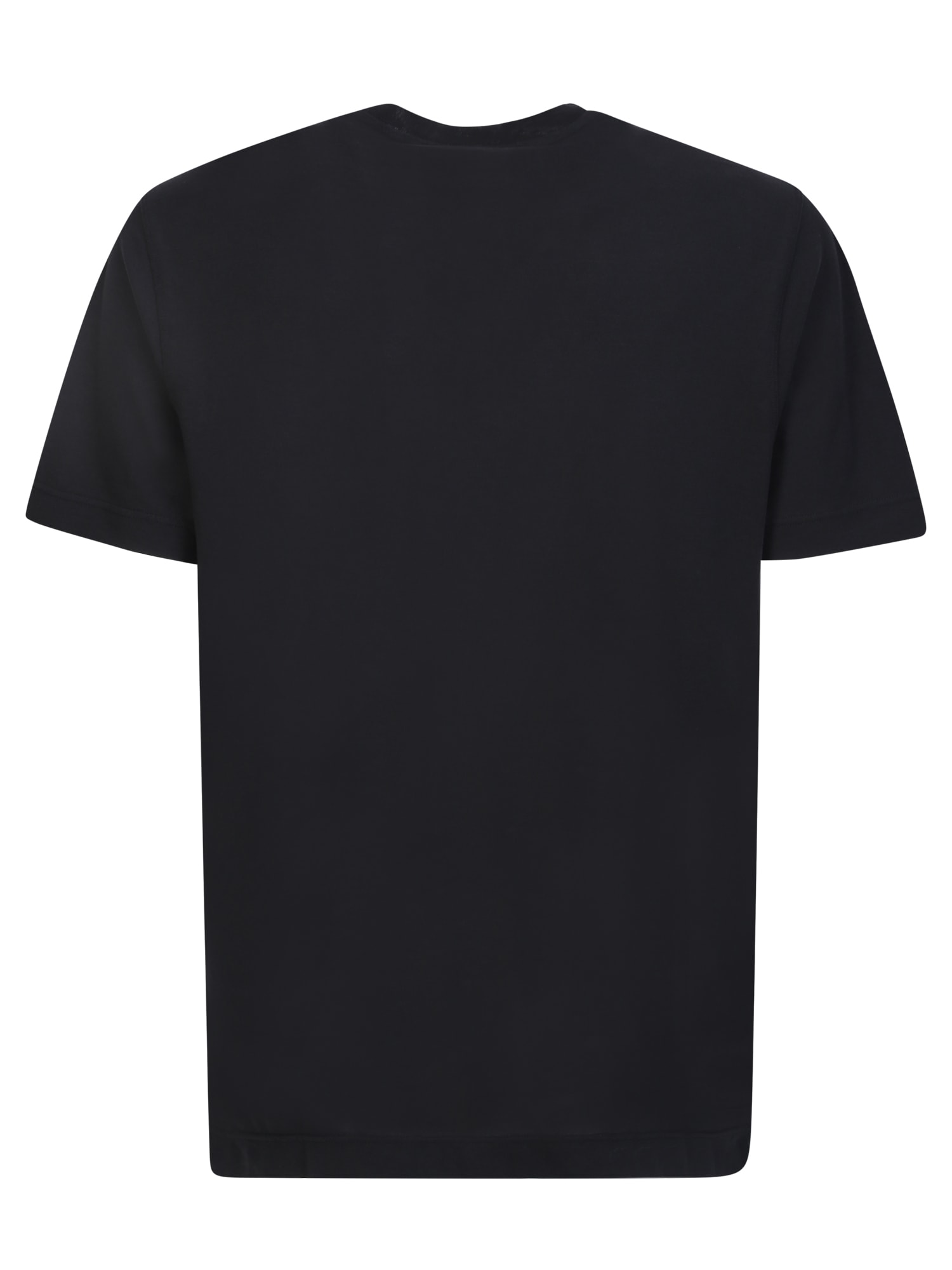 Shop Zanone Black Cotton T-shirt