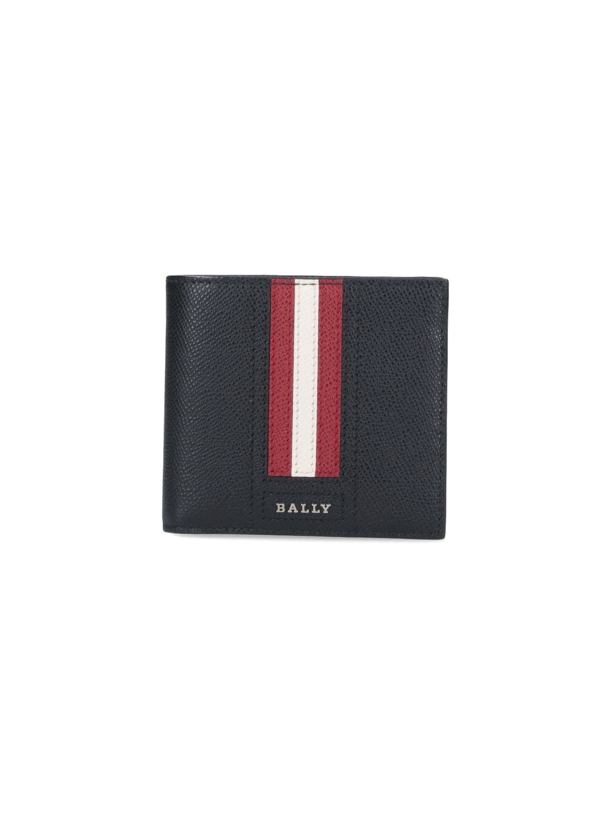 Bally Logo Leather Wallet In Black