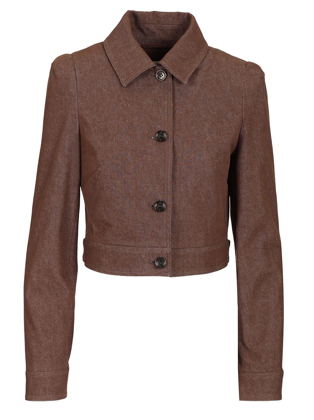 Max Mara "carp" Jacket Cotton In Brown