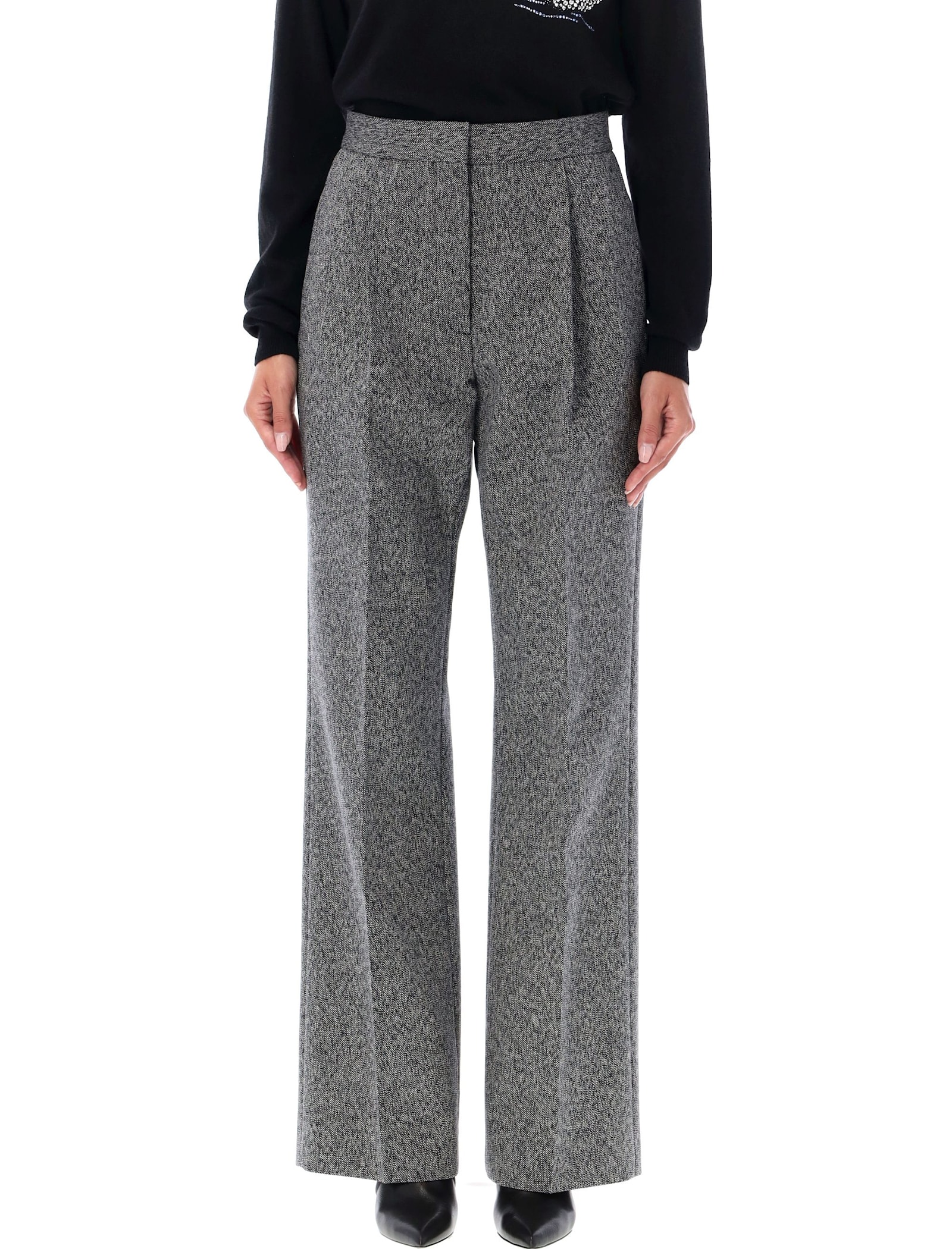 Shop Msgm Tailored Trousers In Black