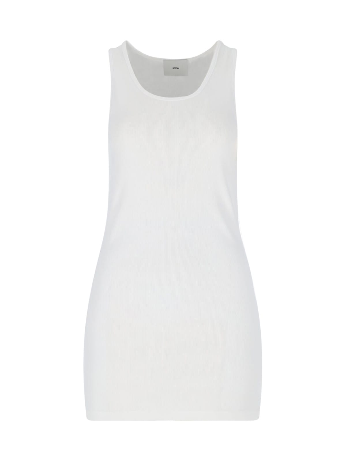 Setchu Logo Mini Dress In White