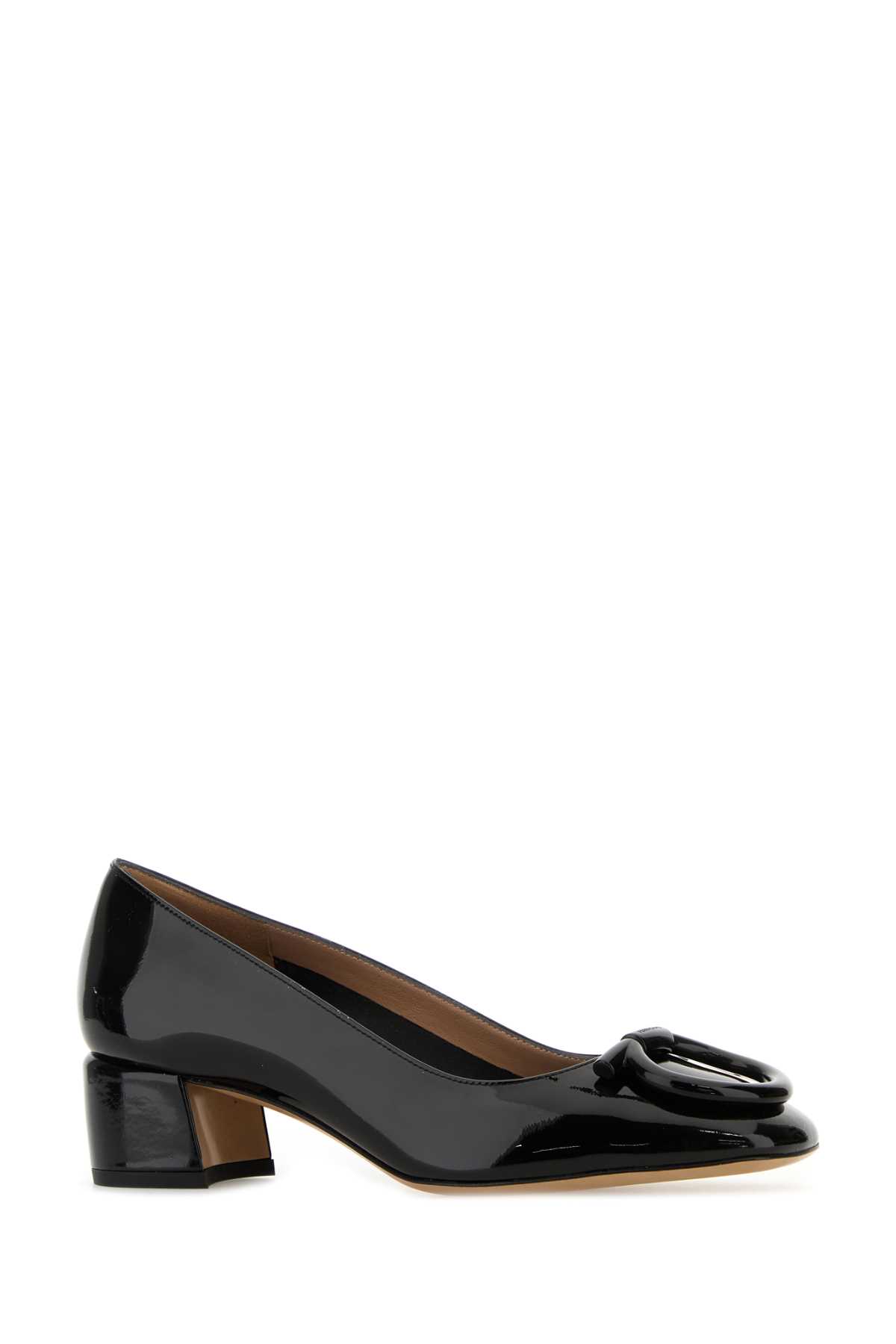 Ferragamo Mara Gancio Block Heel Pump In Black