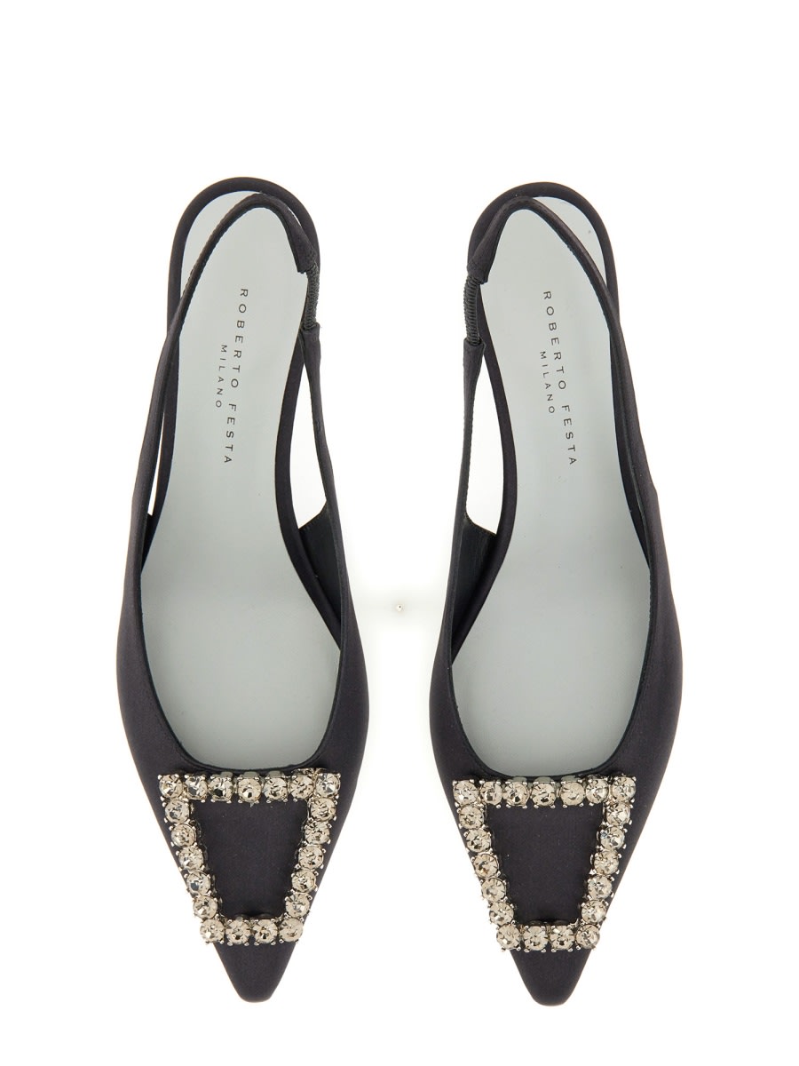 Shop Roberto Festa Slingback Futura In Black