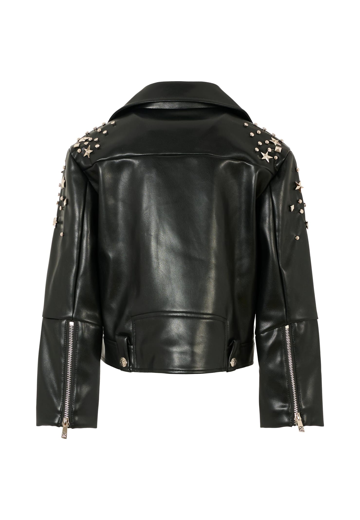 Richmond Black Jacket For Girl With Studs In Black