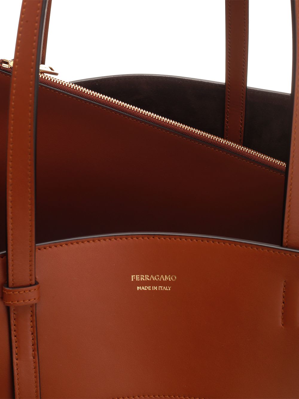 Shop Ferragamo Charming Medium Tote Bag In Brown