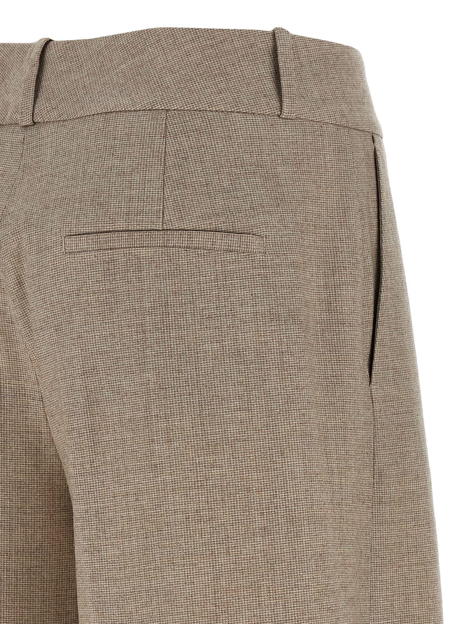 Peserico Micro Houndstooth Long Bermuda Shorts Bermuda And Short Beige In Sand