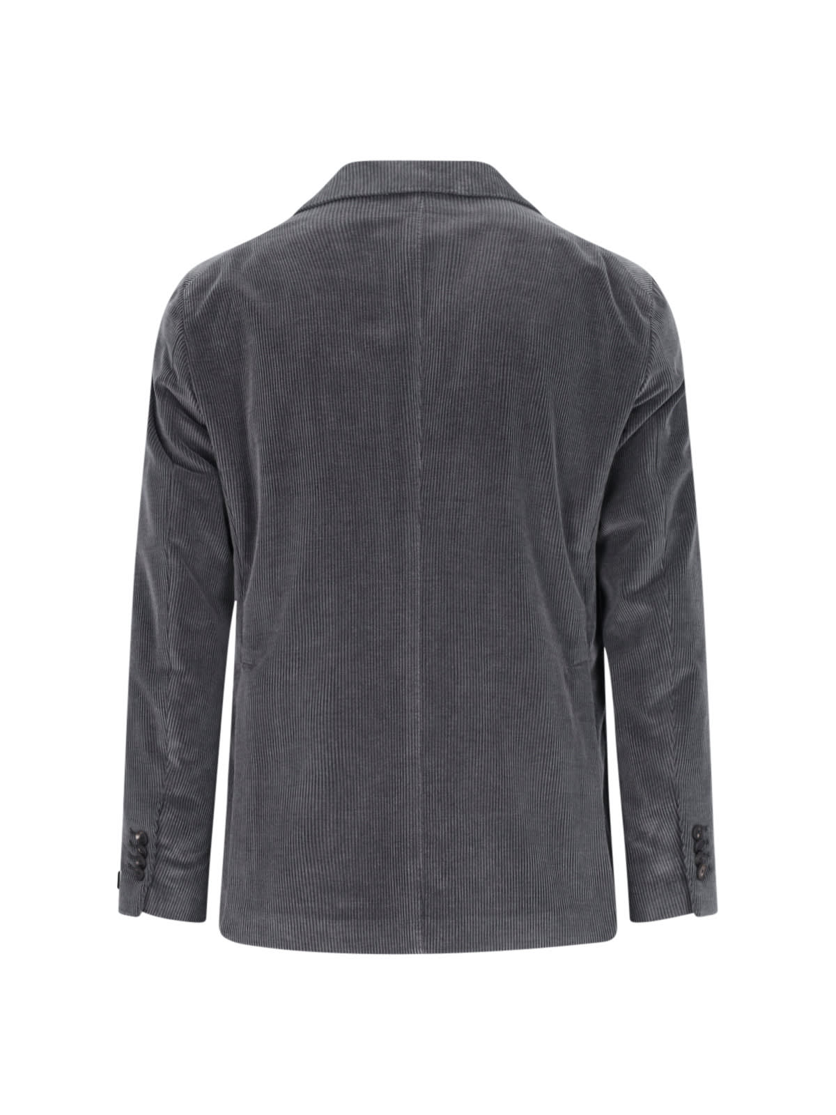 Tagliatore Casual Jacket With Back Vent And Front Pockets In Gray