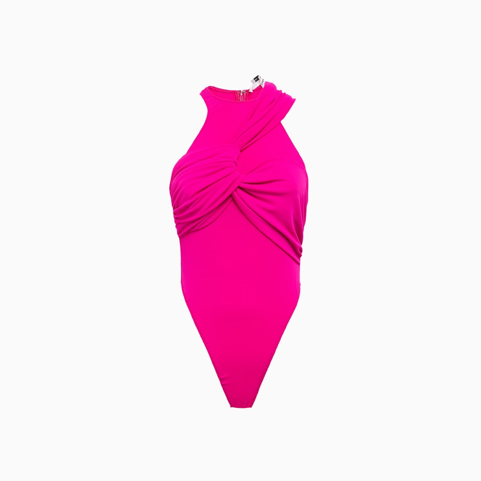 Alessandro Vigilante Interweaving Bodysuit In Bright Pink