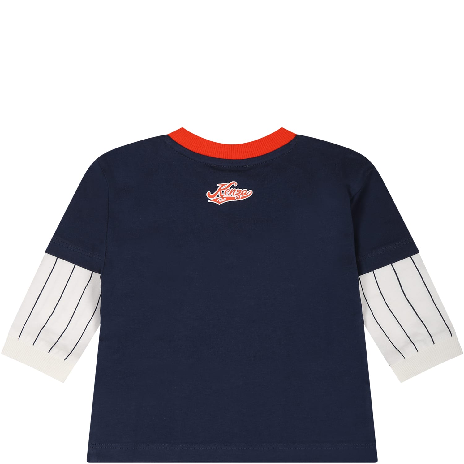 Shop Kenzo Blue T-shirt For Baby Boy With Print