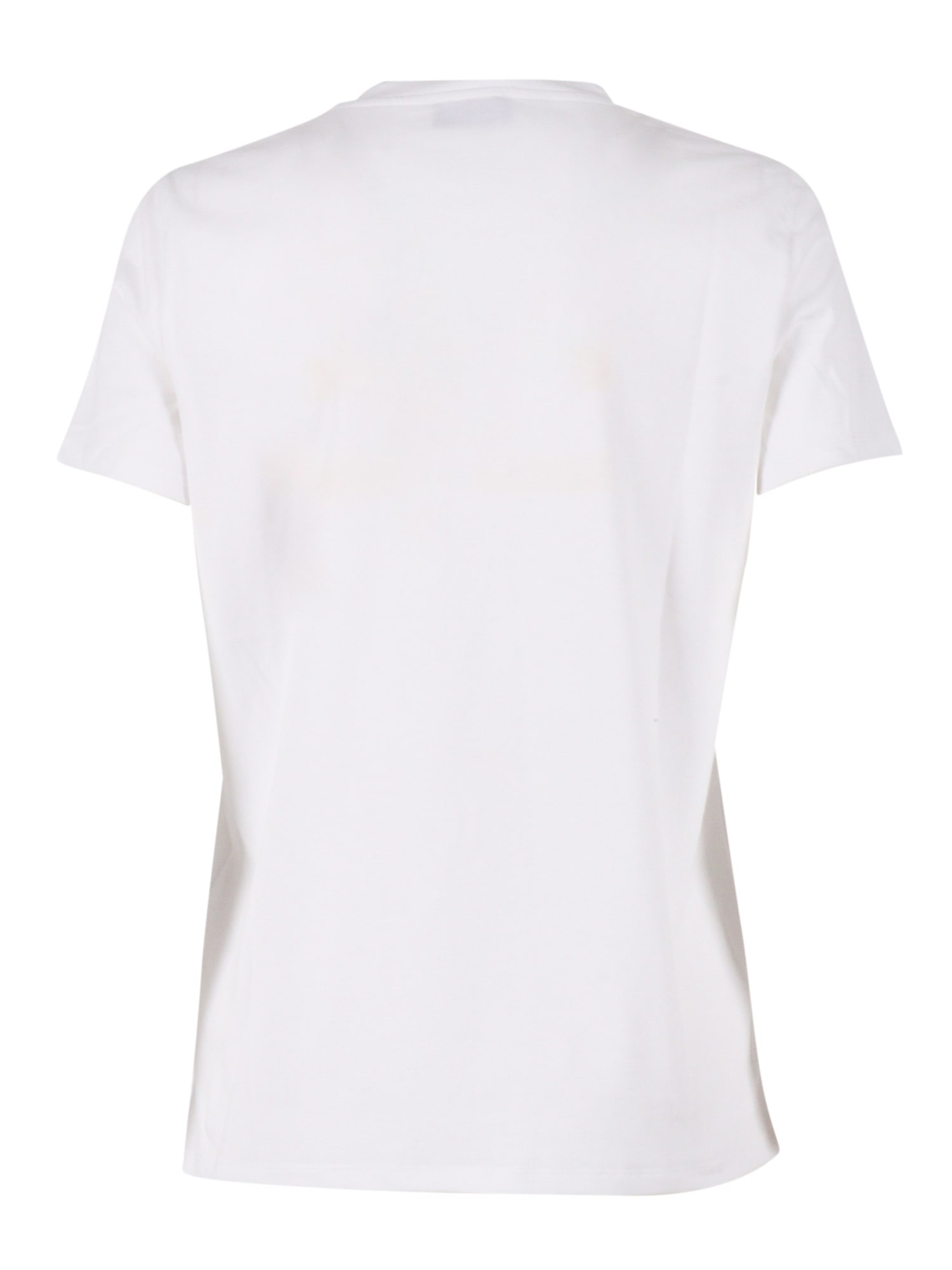 Elisabetta Franchi Cotton Crew-neck T-shirt In White