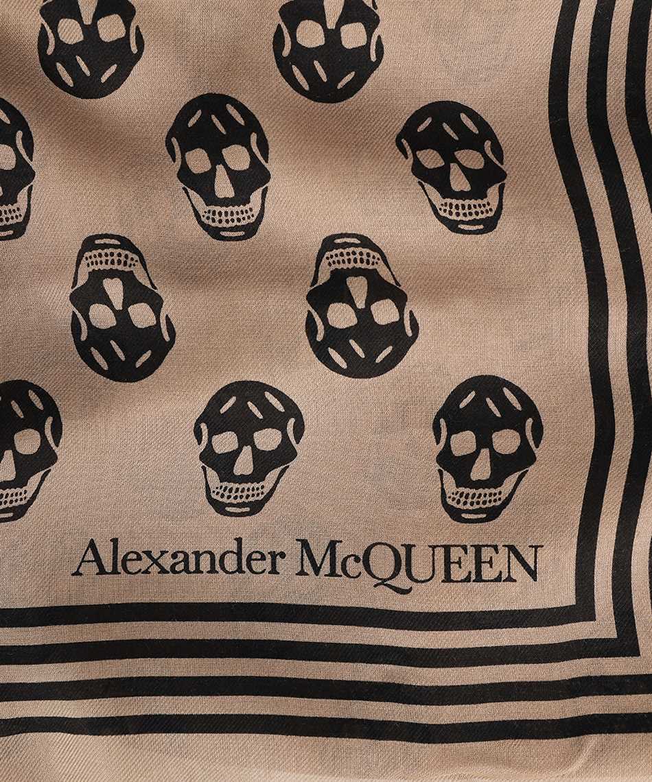 Shop Alexander Mcqueen Skull Print Scarf In Brown