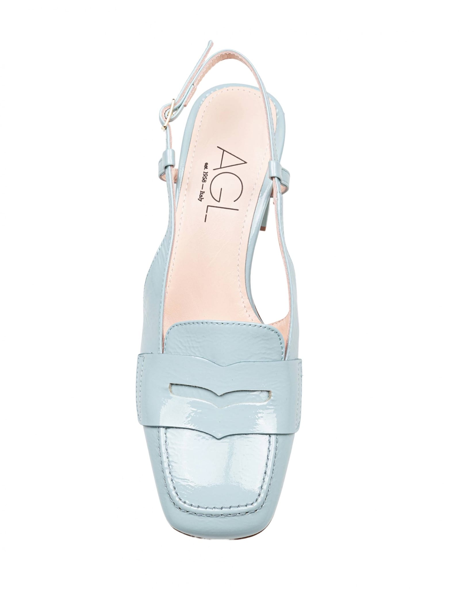 Agl Attilio Giusti Leombruni Agl Patent Leather Moccasin In Matcha