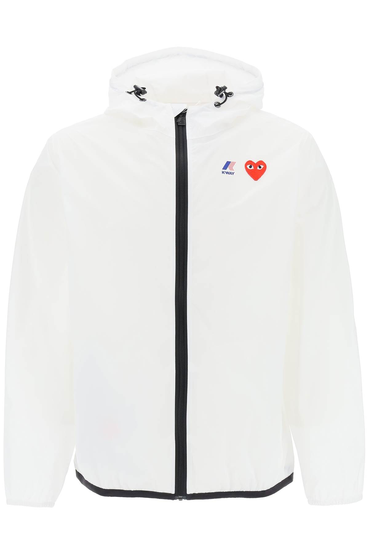 Shop Comme Des Garçons Play X K-way Ripstop Jacket In White (white)