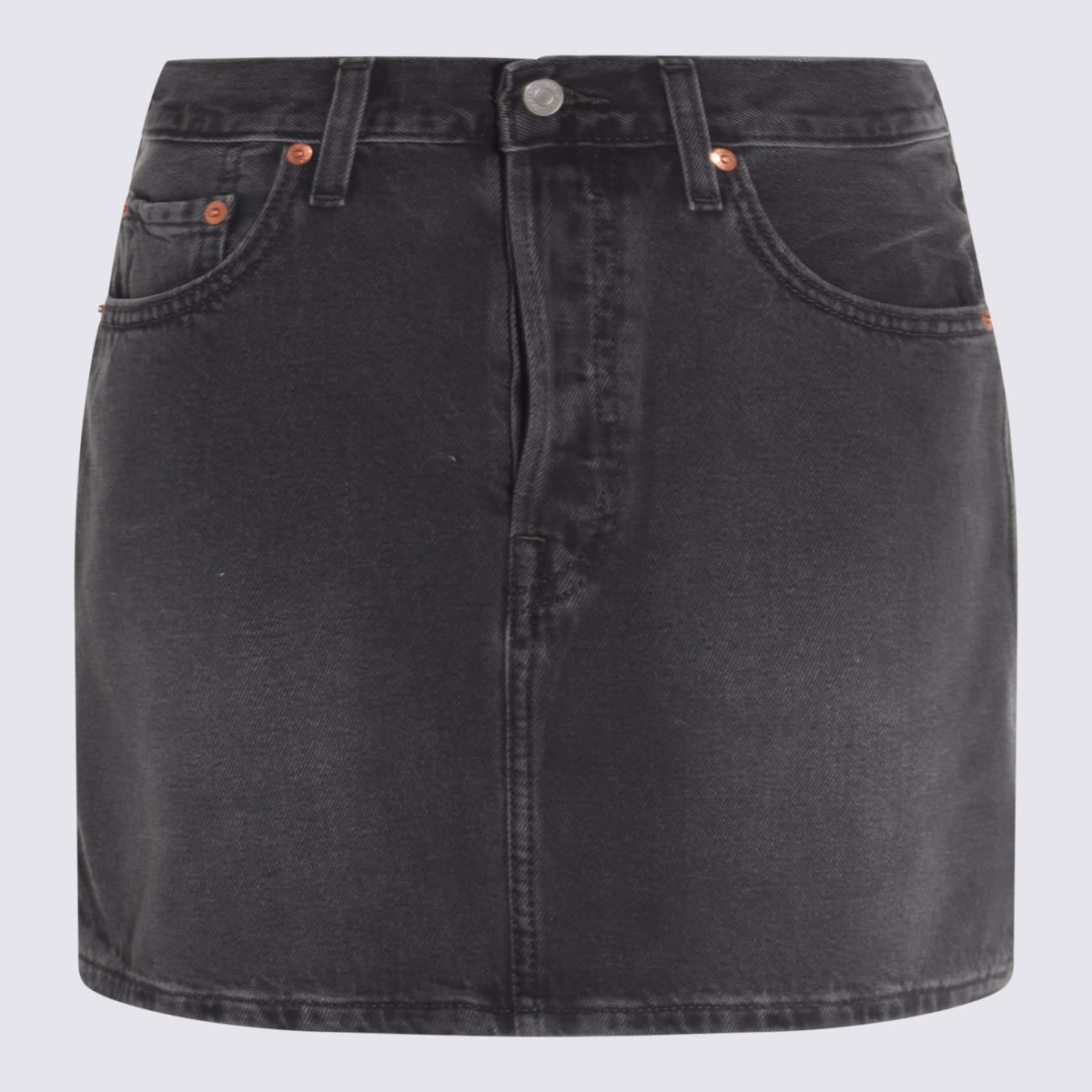 LEVI'S BLACK COTTON MINI SKIRT