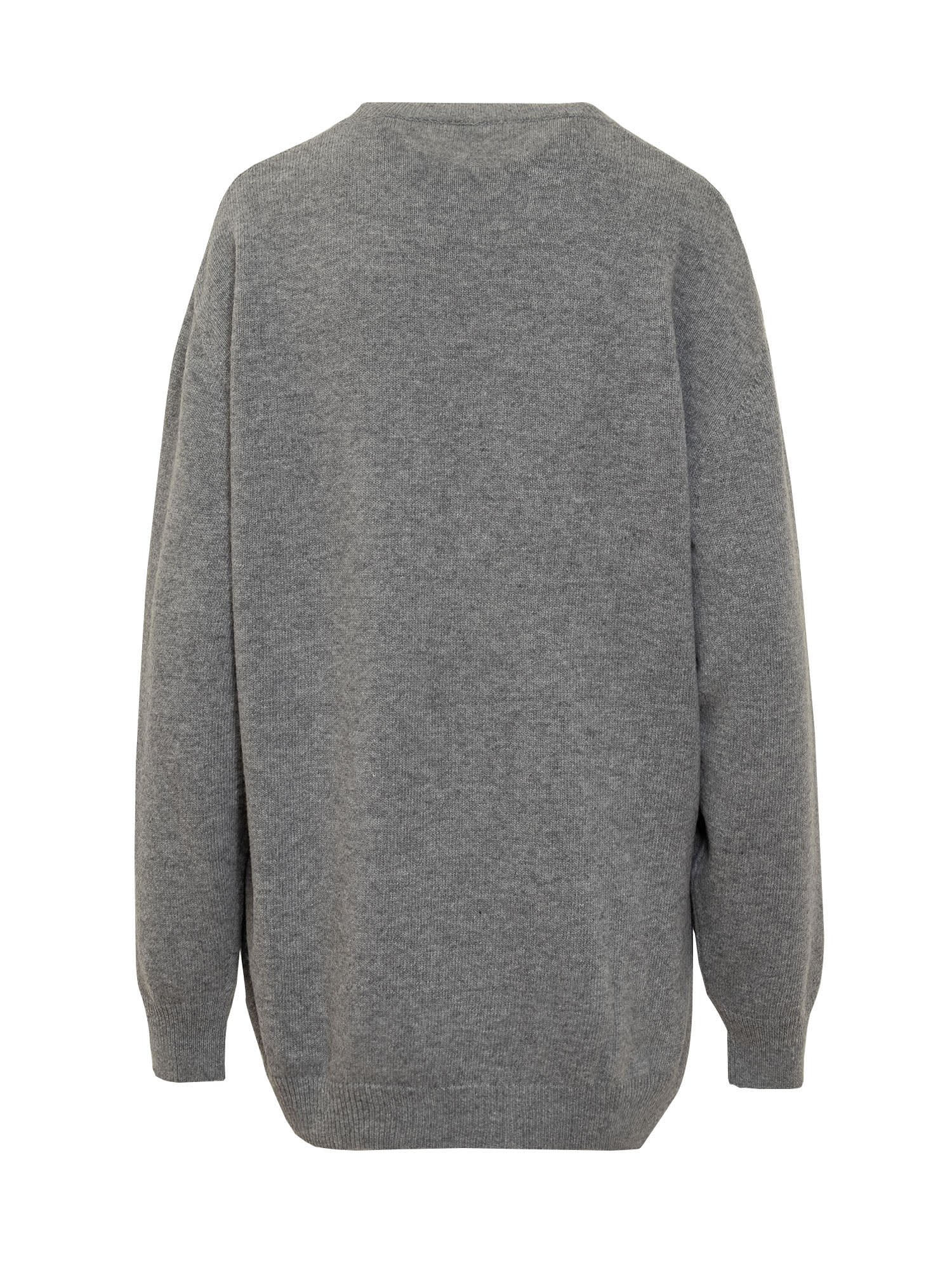 Shop Stella Mccartney Cut-out Sweater In Grey Melange