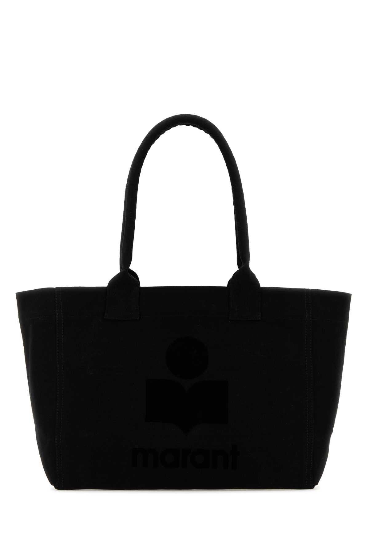 Shop Isabel Marant Black Cotton Yenky Zipped Shopping Bag