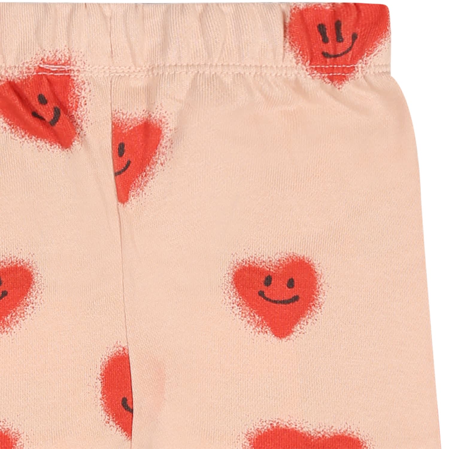 Shop Molo Pink Trousers For Baby Girl With Smiley